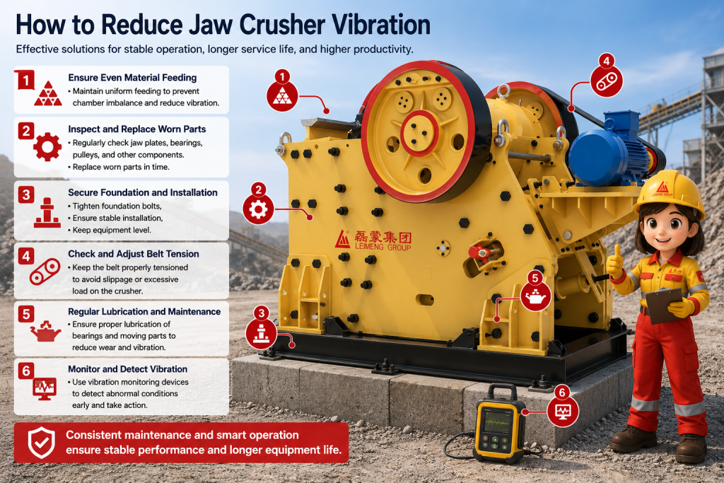 how to reduce jaw crusher vibration