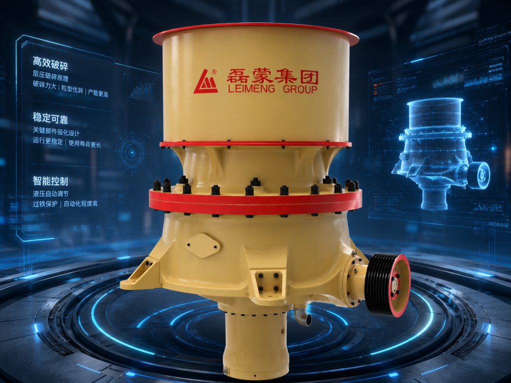 DH380 single cylinder hydraulic cone crusher producing high quality aggregate with excellent particle shape