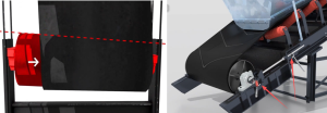 Tail pulley and take-up adjustment for correcting conveyor belt mistracking