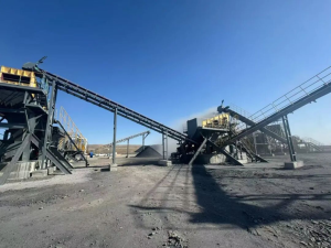 Conveyor system at Leimeng Kazakhstan lead-zinc ore crushing site