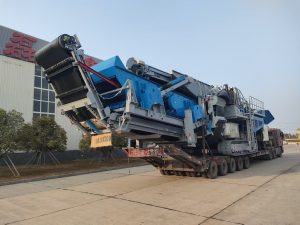 LDHPY-400BR crawler cone crusher loaded for shipment
